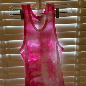 Pink and white tie dye Girls Coverup